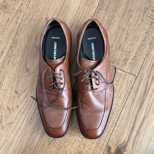 Johnston & Murphy Men's Tan Leather Oxfords Size 9M